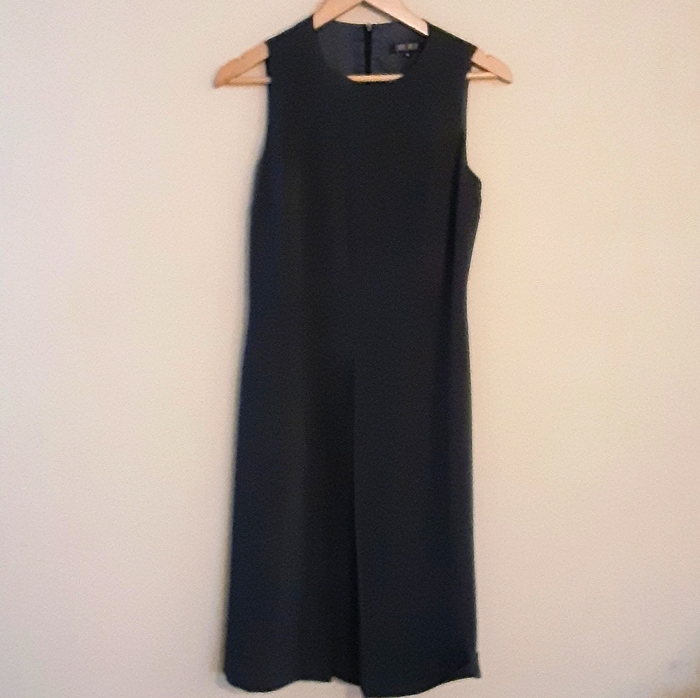 Isabel Ardee Sleeveless Grey Pinstripe Dress